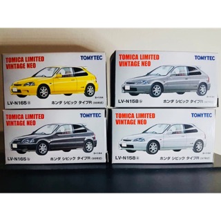 Tomica #HONDA CIVIC EK9 LV-N165 a,LV-N165 b, LV-N158 a, LV-N158b ✨เซ็ทได้4คัน✨ TOMYTEC 🚫รูปเพิ่ม คันดำ🚫