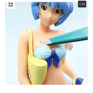 Evangelion HG Figure Ayanami(นมนิ่ม) Upbringing Plan Ayanami Rei Swimsuit Blue 1 Pieces (Arcade Prize)