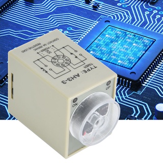 อุปกรณ์รีเลย์ Ryo Time Relay 30S 8 Pins Timer 35มม. สําหรับระบบอุตสาหกรรม 12V/24V/110V/220V