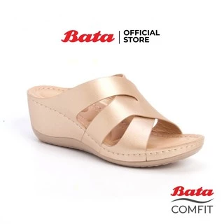 Bata รองเท้าเพื่อสุขภาพ รองเท้าเพื่อสุขภาพแบบสวม ส้นตึก รองรับน้ำหนักเท้า สำหรับผู้หญิง สีเบจ รหัส 7618685