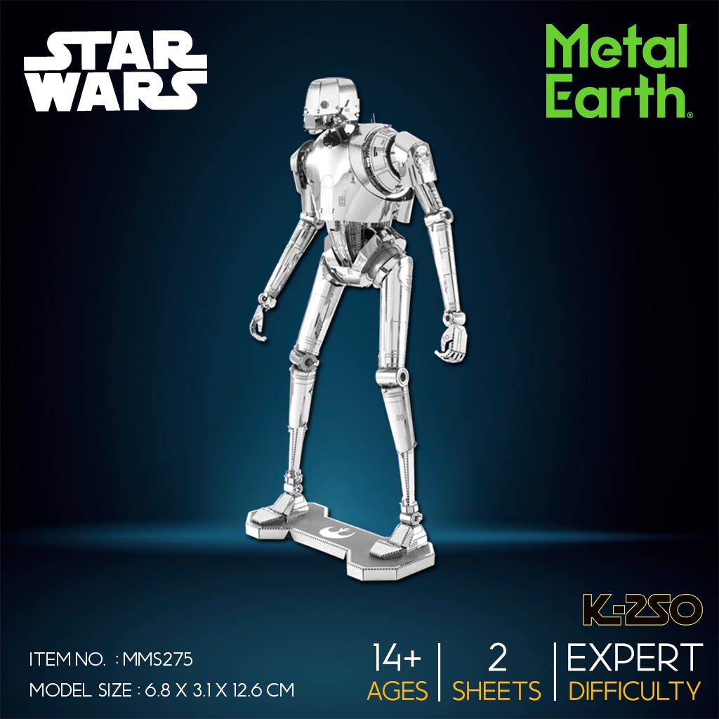 สตาร์วอร์ โมเดลโลหะ 3 มิติ Star Wars K-2SO MMS275 ของแท้ 100% สินค้าเป็นแผ่นโลหะต้องประกอบเอง พร้อมส