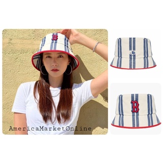 หมวก MLB Ethnic Stripe Bucket Hat Boston Redsox ขนาด 57 cm.