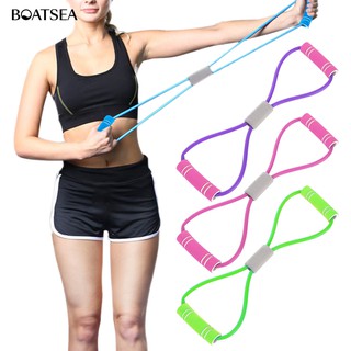 Boatsea 8-Shape Yoga Exercise Resistance Rope Loop Bands Train