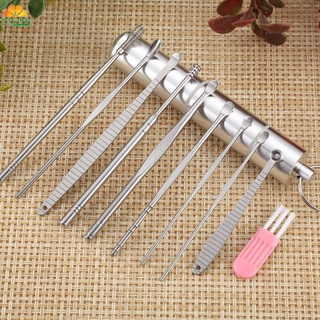 【TTLIFE】10 PCS Stainless Steel Ear Pick Earwax Removal Ear Cleaning Tool Set - Ear Curette Spoon Storage Box