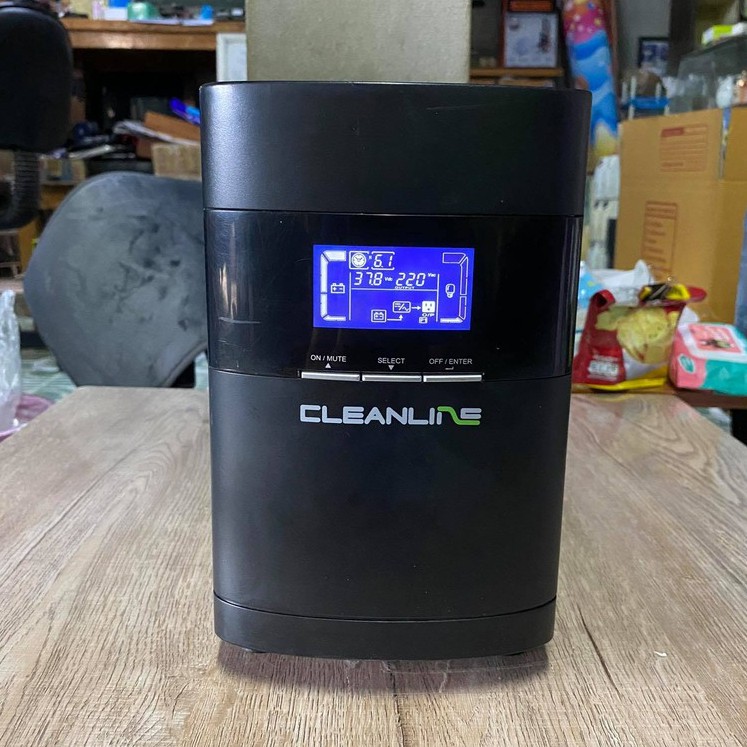 เครื่องสำรองไฟ Cleanline T1000 (1000VA /800 Watt) คลื่นเพียวซายเวฟ มือสอง ราคาถูก