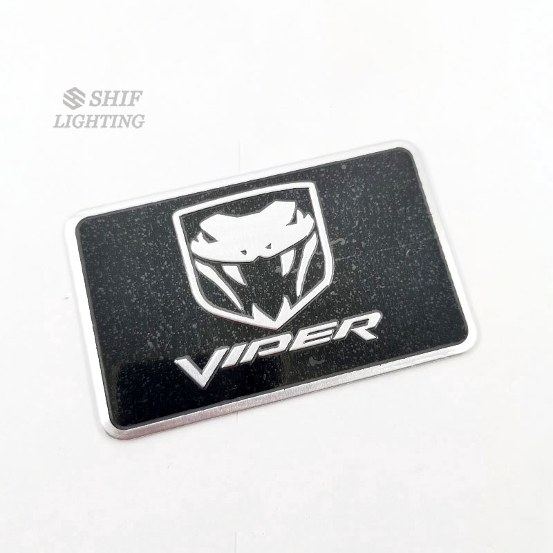 1 x อลูมิเนียม VIPER Cobra งูโลโก้รถตกแต่งอัตโนมัติป้ายสัญลักษณ์สติกเกอร์รูปลอก Ford Mustang