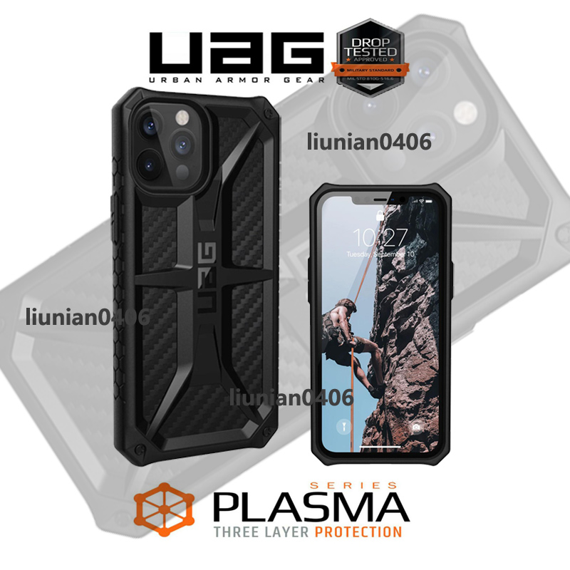 Uag สําหรับ iPhone 13 pro max / iPhone 12 pro max 13mini UAG Monarch Collision Case ฝาครอบคาร์บอนไฟเ