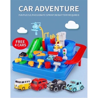 Car Adventure ของเล่นเด็ก เกมรถราง ไม่ใส่ถ่าน ชุดรถราง รถ4คัน ของเล่นเสริมพัฒนาการเด็ก ของเล่นฝึกสมาธิ TY661