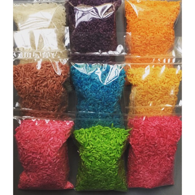 ข้าวสารสี ข้าวสาร 9สี เฉพาะข้าวเท่านั้น 100กรัม 19บาท 100g./19.-