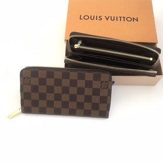 New📌Lv zippy damier w/n brown  dc20 พร้อมส่ง