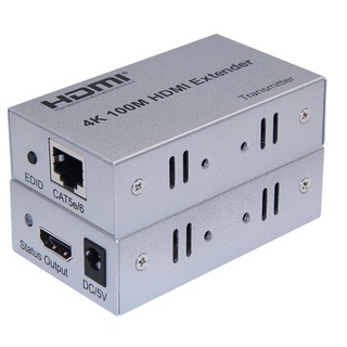 4k HDMI Extender TCP IP 100M 330FT Over Cat5e Cat6 UTP Rj45 เครือข่ายอีเธอร์เน็ต ตัวรับส่งสัญญาณ สายเคเบิล สําหรับ PS4 แล็ปท็อป PC ถึงทีวี