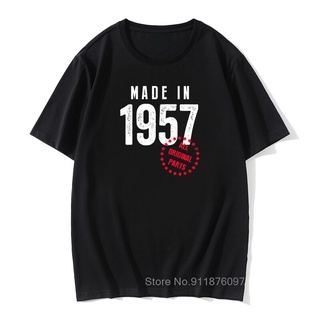 เสื้อยืด พิมพ์ลาย Made In 1957 Born 64Th Birthday 64 Years Husband Daddy สไตล์วินเทจ สําหรับผู้ชาย