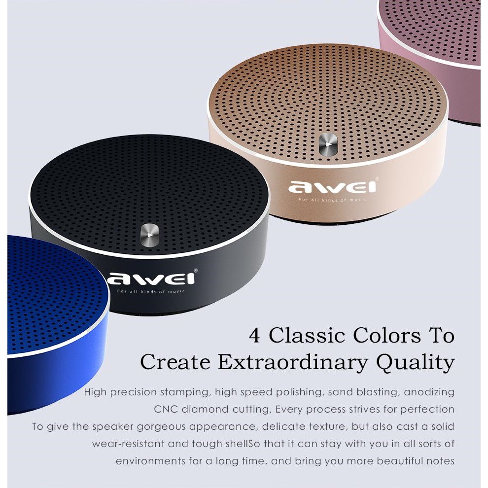 Awei Y800 Mini Bluetooth Speaker 3D Stereo DSP Sound (แท้)