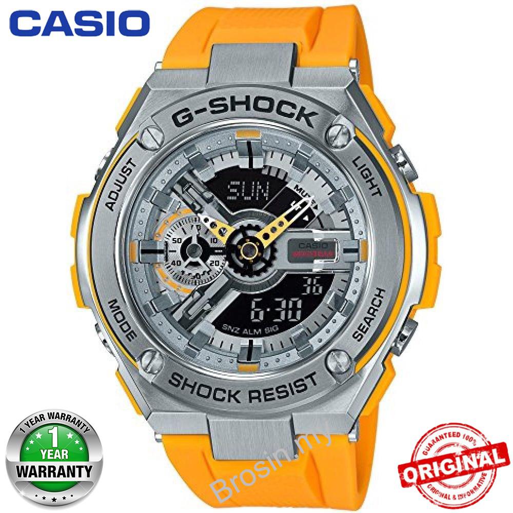 Casi0 G-Shock GST400 GST410 นาฬิกาข้อมือดิจิทัล แบบควอตซ์อะนาล็อก สไตล์สปอร์ต สําหรับผู้ชาย GST-410-9 AJF