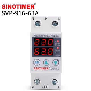 ▬☋✐【READY STOCK】✼☑ஐSINOTIMER SVP-916 63A/40A การกู้คืนอัตโนมัติ Undervoltage/Overvoltage Protector