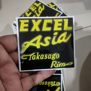 สติกเกอร์ TAKASAGO EXEL ASIA สีดํา คุณภาพดีที่สุด