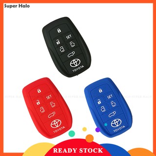 ปลอกกุญแจซิลิโคน For Toyota Alphard Vellfire Keyless Remote [6 Buttons]