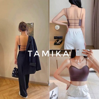 TAMIKA🛍พร้อมส่ง🛍 สายครอป เรียบหรู เข้ารูป สวยสะบัด-J83