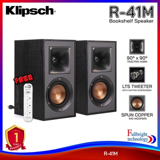 Klipsch R-41M Bookshelf Speaker ลำโพงคุณภาพสูงขนาด 4 นิ้ว กำลังขับสูงสุด 200 วัตต์ รับประกันศูนย์ไทย 1 ปี แถมฟรี! ปลั๊กไฟ 1 ตัว