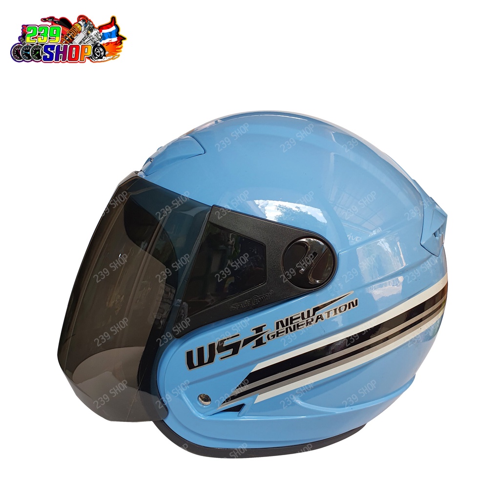 หมวกกันน็อค SPACE CROWN WS-I สีฟ้า 239 SHOP2