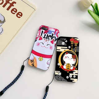 เคสโทรศัพท์มือถือ ลายแมวนําโชค พร้อมสายคล้อง สําหรับ Wiko Sunny 2 3 4 Plus 5 Tommy 2 3 Plus Sunny4 Sunny5 Lite