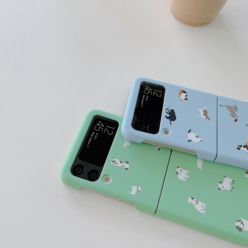 เคสโทรศัพท์มือถือ ลายการ์ตูนสัตว์น่ารัก สีแคนดี้ สไตล์เกาหลี สําหรับ Samsung Z Flip 3 4 5 Galaxy Z Flip4 Flip5 - รูปที่ 4