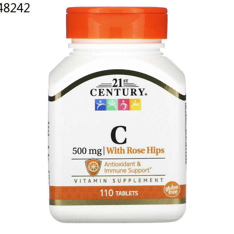 ครีมวิตามินซี วิตามินซี วิตามินซีอึนดัน ✻21st Century, Vitamin C with Rose Hips, 500 mg, 110 Tablets วิตามินซี โรสฮิป ผิ