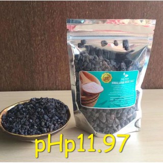 เกลือหิมาลายันสีดำ Himalayan Black salt (Kala Namak) ขนาด 2-5 mm. บรรจุ 125 กรัม ถุงซิปล็อก ค่า pH 11.97