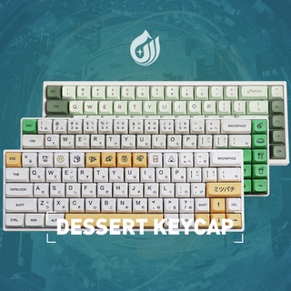 Amerteer 137 Keys Honey Milk Keycaps PBT XDA Profile for Gateron Cherry MX Switches Mechanical Keyboard