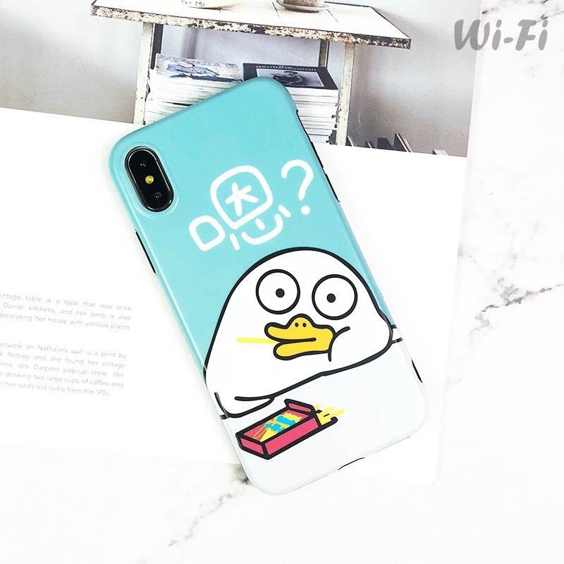 Blue Duck Green Duck  iPhone 6/6s/6+/6s+/7/7+/8/8+/X/XS/XR/XSMAX  เคส tpu นิ่ม คลุมรอบเครื่อง ผิวด้า