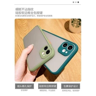 เคสขอบสีหลังด้าน สำหรับ ไอโฟน IPHONE 17 16 11 12 13 Pro 13Promax 12Promax ขอบนิ่มหลังแข็ง เคสมือถือ เคสกันกล้อง 025