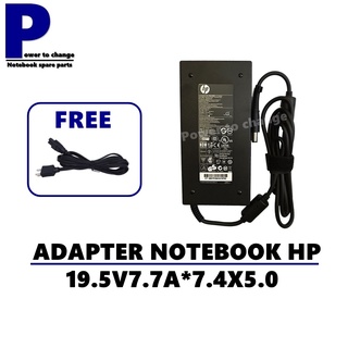 ADAPTER NOTEBOOK HP 19.5V7.7A*7.4X5.0  / สายชาร์จโน๊ตบุ๊คเอชพี + แถมสายไฟ