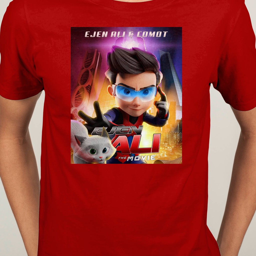 เสื้อยืด EJEN ALI 09 Ejen Ali และ Comot POSTER ภาพยนตร์ - EJEN ALI AGENT ALI TSHIRT - เสื้อยืด CARTO