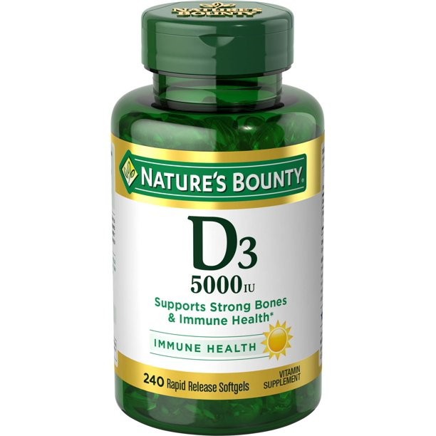 วิตามินD3พร้อมส่งค่ะ Nature's Bounty Vitamin D3 125 mcg, 240 Softgels นำเข้าจากอเมริกา วิตามินดี 3