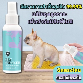 120ml สเปรย์ฝึกฉี่หมา/แมว สเปร์ยฝึกขับถ่ายสุนัขและแมว สเปรย์ฝึกฉี่ลูกสุนัข สเปรย์ฉี่สัตว์เลี้ยง