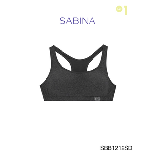 Sabina เสื้อชั้นใน Invisible Wire (ไม่มีโครง) รุ่น Sbn Sport รหัส SBB1212SD สีเทาเข้ม