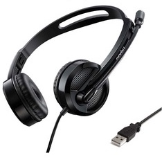 ของแท้ ถูกที่สุด หูฟัง USB HeadSet RAPOO (H120) Black