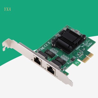 อะแดปเตอร์การ์ดเครือข่ายเซิร์ฟเวอร์ YXA Intel 82571 Dual Gigabit Port PCIE X1 1000M RJ45 x2