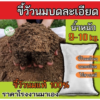 ขี้วัวนมแท้บดละเอียด ยกกระสอบน้ำหนัก 9-10 kg. ขี้วัวนมป่น แห้ง ขี้วัวนมแท้100% บดละเอียด ขี้วัวนมแห้งบดละเอียด