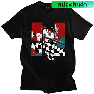 เสื้อยืดแขนสั้น พิมพ์ลายอนิเมะ Demon Slayer Kimetsu No Yaiba แฟชั่นสําหรับผู้ชาย