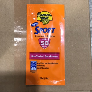 Banana boat sport spf50pa+++ ซอง 11.8ml สีส้ม