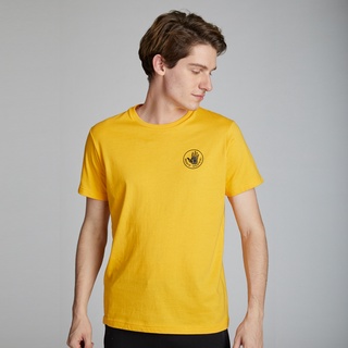 BODY GLOVE Unisex Graphic Tee Cotton T-Shirt เสื้อยืด สีเหลือง-04