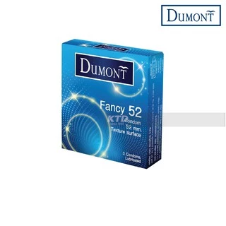 ถุงยางอนามัย Dumont Fancy Size 52 ผิวไม่เรียบ ซื้อ 24 กล่อง แถมฟรี!!! 4 กล่อง