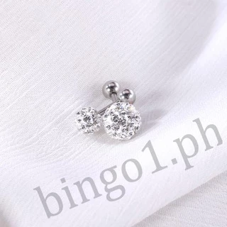 Bingo ต่างหูสตั๊ด ไทเทเนียม แพ้ง่าย แฟชั่นสําหรับผู้หญิง