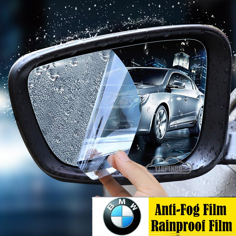 สติกเกอร์ฟิล์มติดกระจกมองหลังรถยนต์ กันน้ํา กันฝน กันหมอก สําหรับ BMW 1 2 3 5 7 Series E87 F20 F46 E