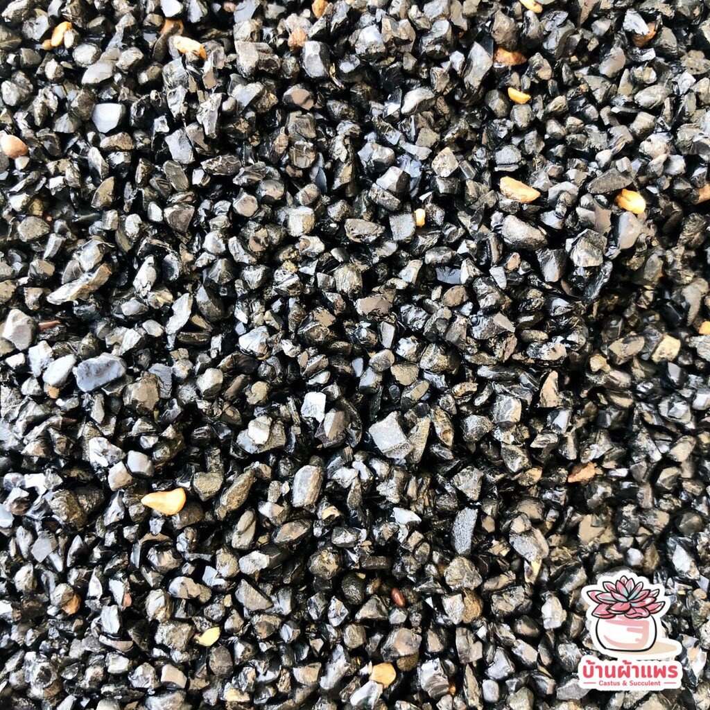 [ 1 กก. ] หินนิลสีดำ หินโรยหน้ากระถาง แคคตัส กระบองเพชร ไม้อวบน้ำ - รูปที่ 2