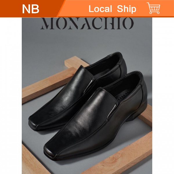 【จัดส่งในพื้นที่】รองเท้าหนังหัวแหลม สำหรับผู้ชาย รองเท้าผู้ชาย MONACHIO Men's Shoes