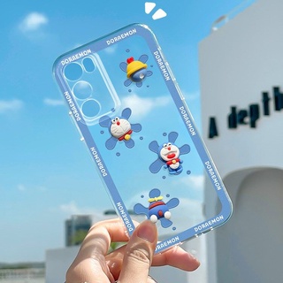 Arizino เคส OPPO Reno 7Z 5G Reno6 Z 5G A16 A15 A54 A57 2022 A77 Reno 5 Realme C11 2021 C15 C12 C25 5 C3 Reno 6 5G Reno 4 A5 2020 F11Pro โทรศัพท์มือถือซิลิโคนใสลายแมวน่ารัก 3D สําหรับ