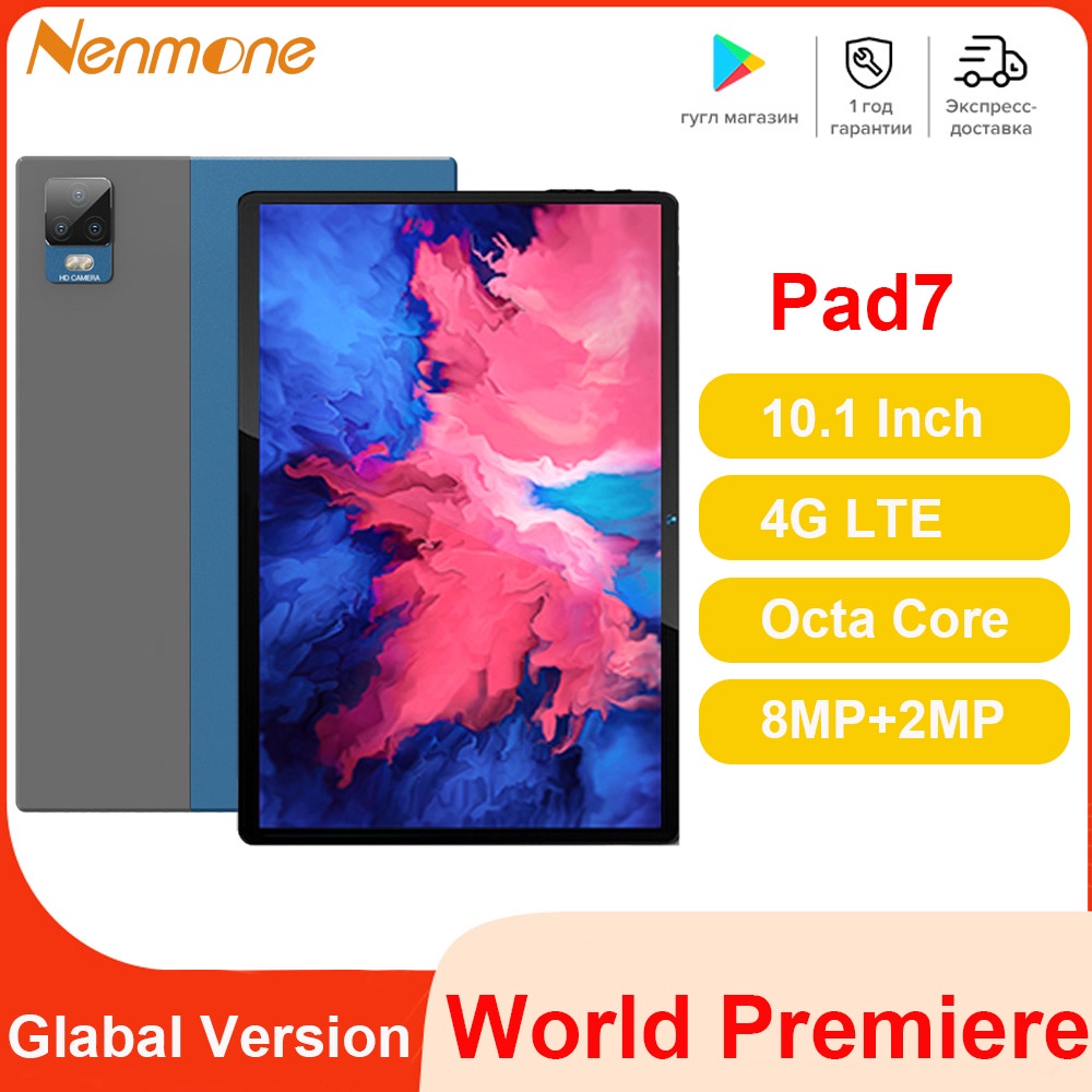 Nenmone 4G Cheap Tablet Android 10.1 Inch 6GB RAM 64GB ROM Tablet PC Octa Core Kids Tablet GPS 8MP Cameras Type-C