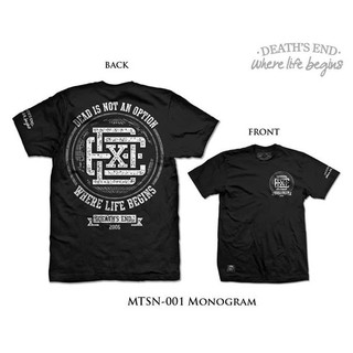 MTSN - 001 DEATHS END MONOGRAM ผ้า cotton ซักแล้วไม่ยืดไม่ย้วยไม่หด ใส่สบาย